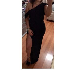 Black off the shoulder dress